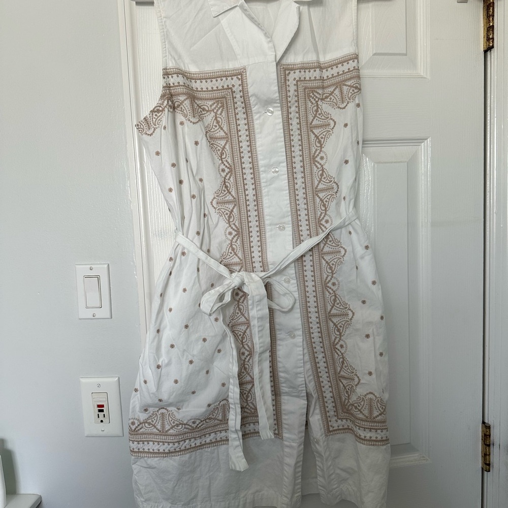 Banana Republic White Cream Sundress Midi